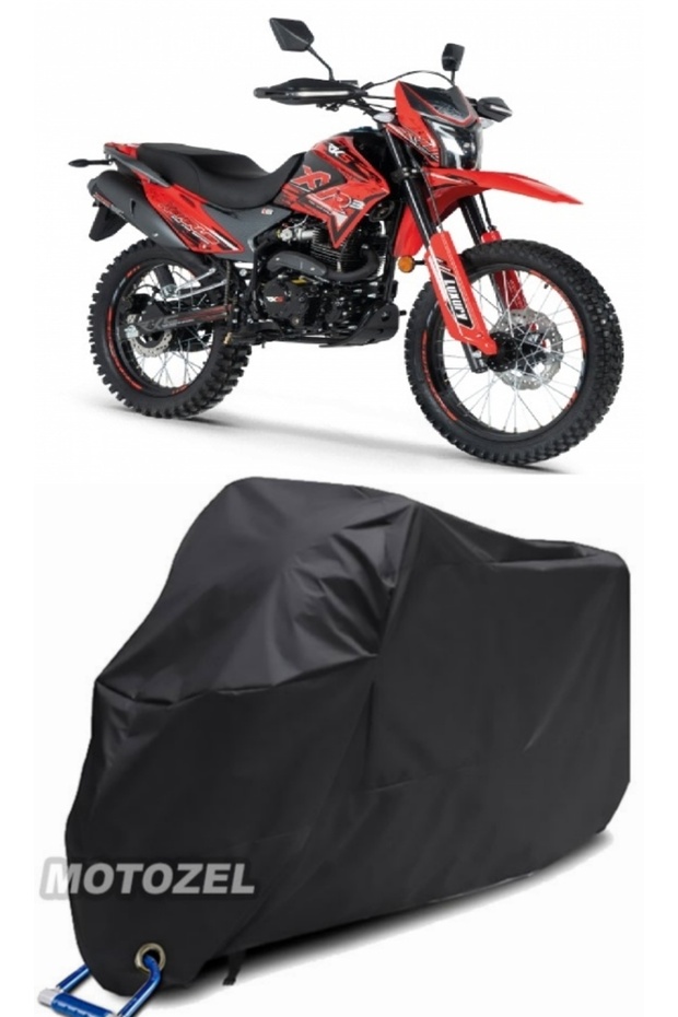 Rks Xvr250 Lock Compatible Black Motorcycle Tarpaulin Waterproof