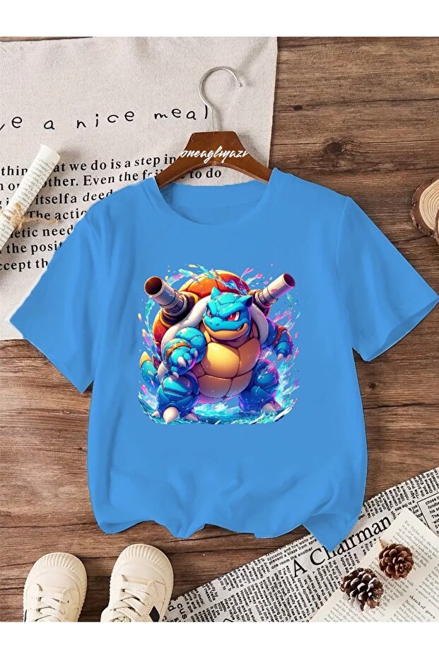 Blastoise Pokemon Printed Children's Oversize T-Shirt