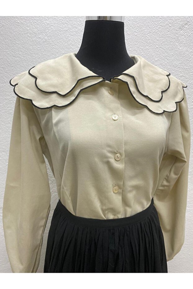 Yaka Detaylı Gömlek - 5