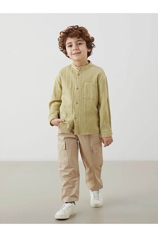 LCW Kids Hakim Yaka Basic Erkek Çocuk Gömlek - 2