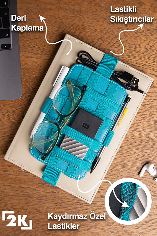 The Hammal by 2K Phone,Pen and Accessory Carrier Agenda and Notebook Organizer,With Anti-Slip Rubber,V