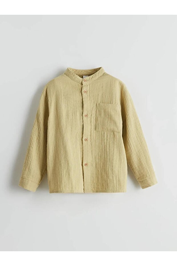 LCW Kids Hakim Yaka Basic Erkek Çocuk Gömlek - 3