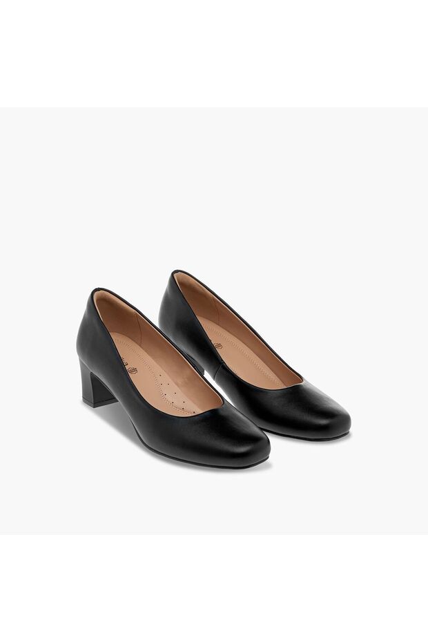 حذاء سهل الارتداء بكعب سميك - 1