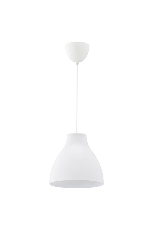 IKEA MELODI Pendant Lamp, White, 28 cm – Modern & Ceiling Light for Dining, Kitchen, or Living Room