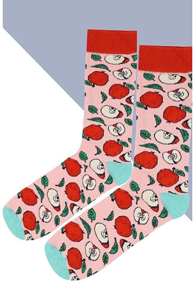 Apple Patterned Socks Men's Long Socks Clb - 4