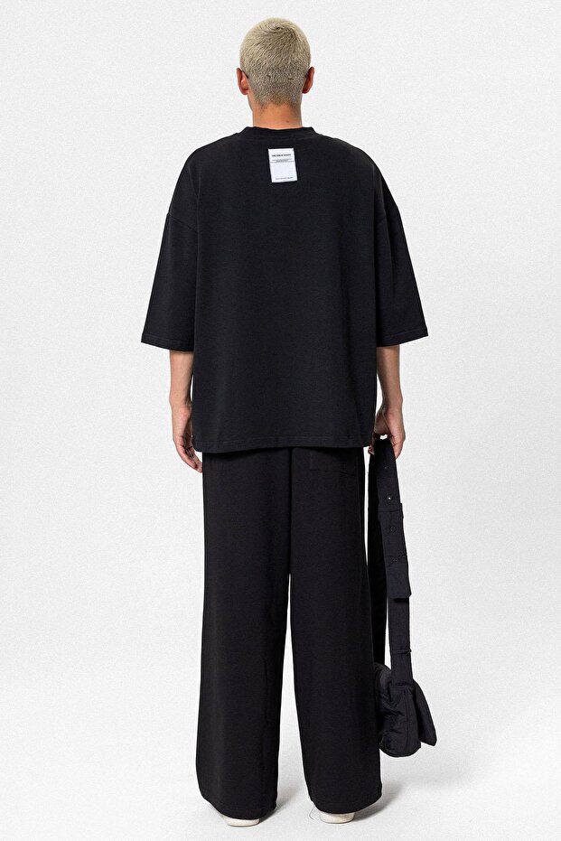 Super Oversıze Basıc Eşofman Takım-siyah - 6