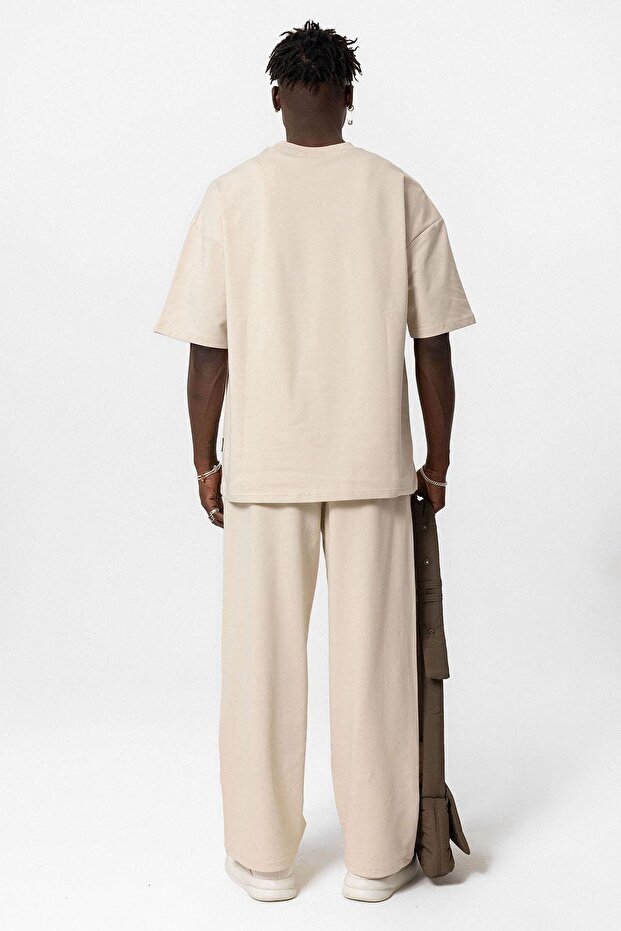 Basıc Oversize Eşofman Takım Taş - 3