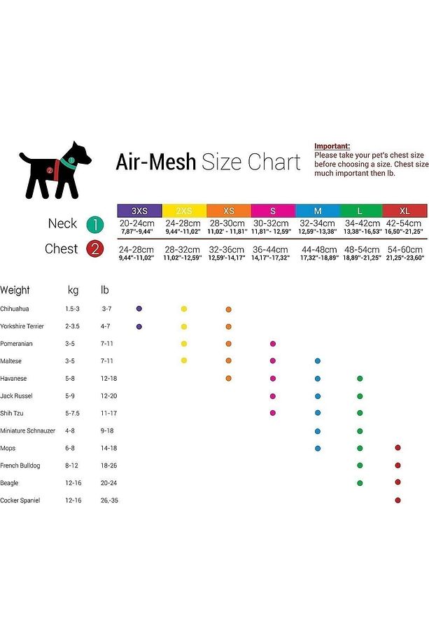 Air-mesh Harness Köpek Göğüs Tasması Patch Xs - 3