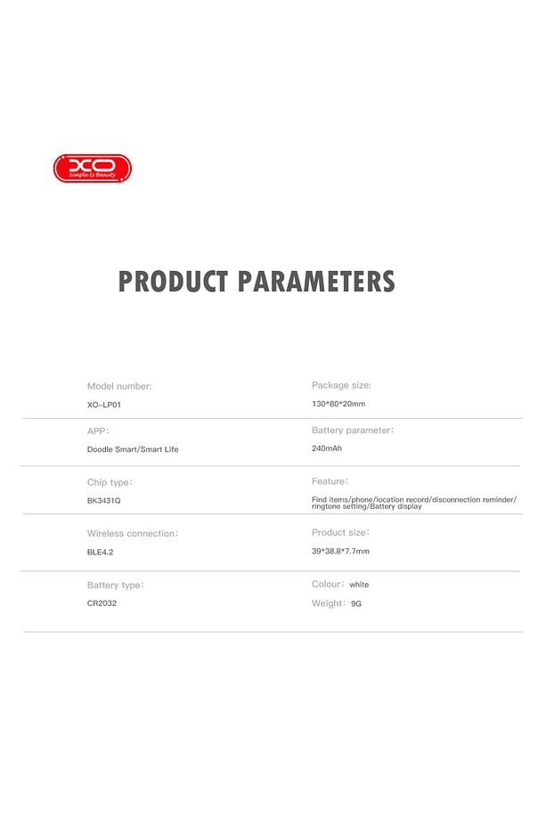 Bluetooth Kayıp Önleyici Cihaz LP01–240 mAh Batarya,CR2032 Pil,iOS ve Android,Tuya İle Çalışır - 4