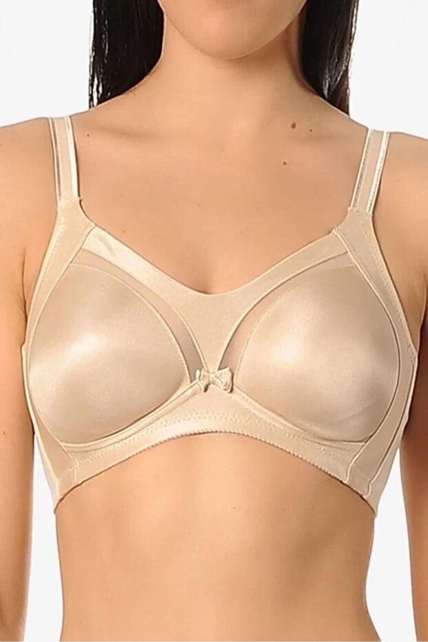 Women's Skin Tulle Detailed Wire-Free Minimizer Bra 1610