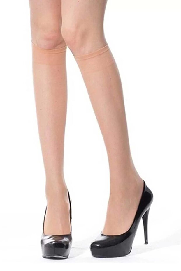 Women's Below-Knee Trouser Socks, Pack of 24, Slim Fit, Shiny, Reinforced Toe, Durable Elastic