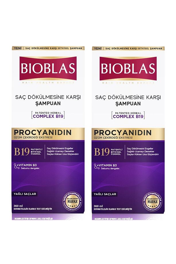 Procyanidin Saç Dökülmesine & Yağlanmaya Karşı Şampuan 360 ml 2 Adet - 1