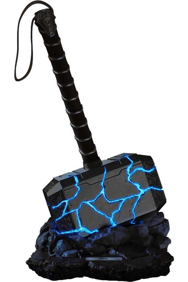 Thor Love And Thunder Mjolnir 1:1 Electronic Scale Statue - 8