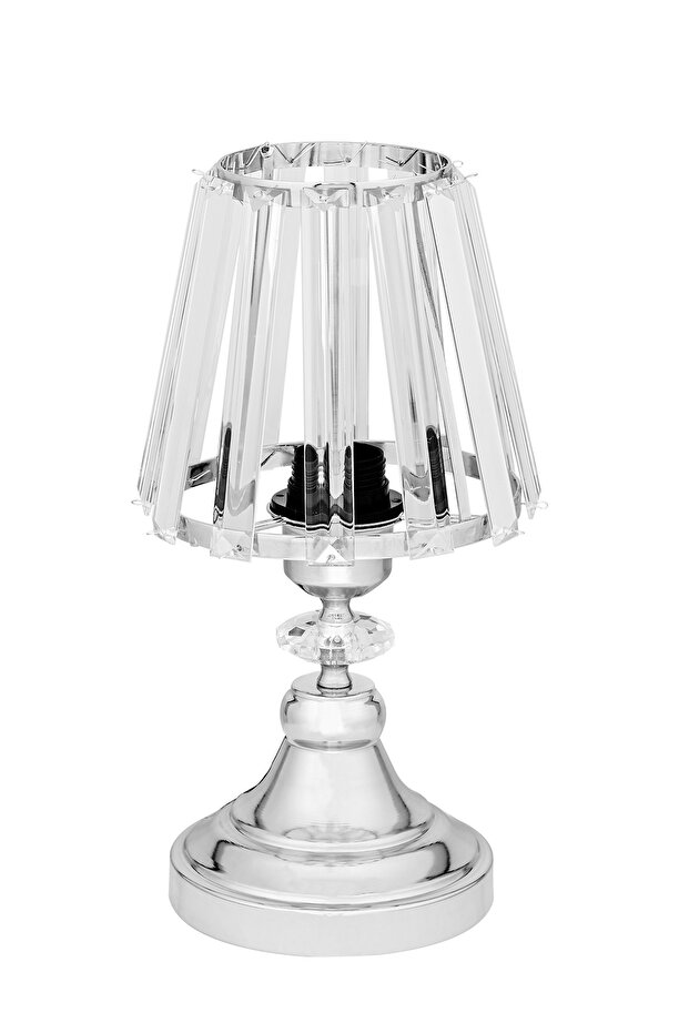 Kristal Taşlı Gümüş Abajur - 7