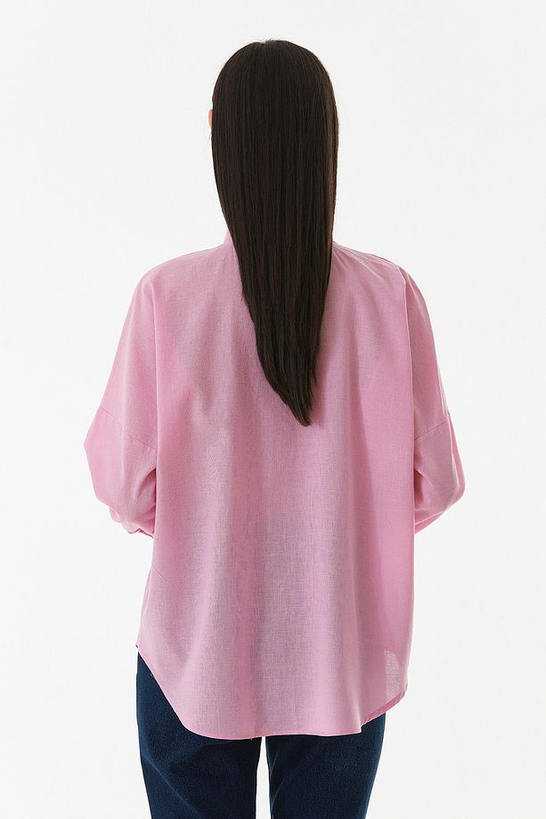 Basic Çift Cepli Oversize Gömlek - 4