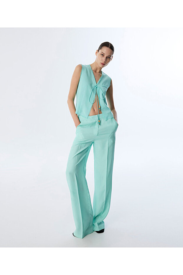 ELASTİK BEL STRAIGHT FİT PANTOLON - 1