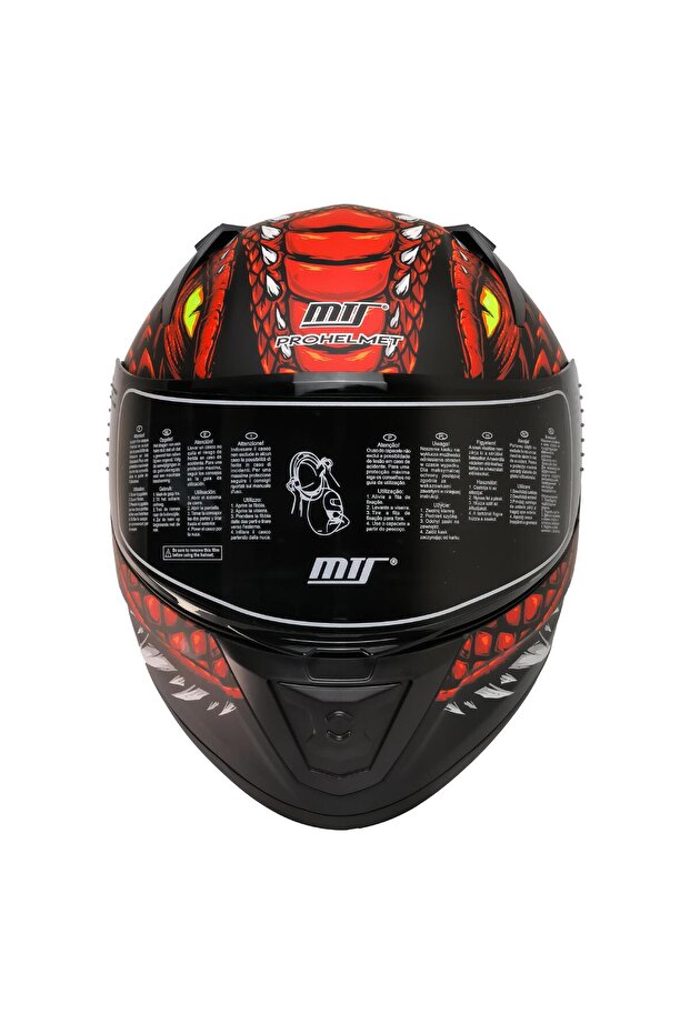 801 Draglax Red Full Face Kask - 3
