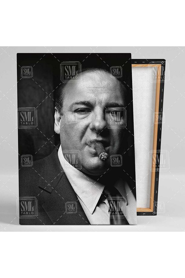 Sopranos Dizi Tony Soprano James Gandolfini Efsane Dizi Karakteri Karizma Dikey Kanvas Tablo - 2