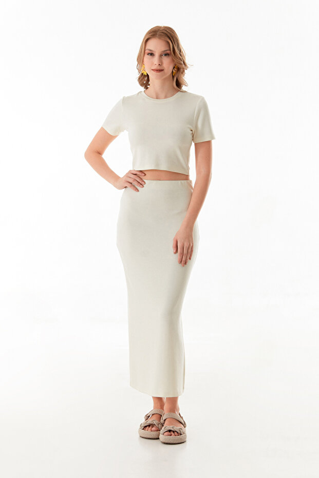 Basic Modal 2 Li Crop Etek Takım - 1