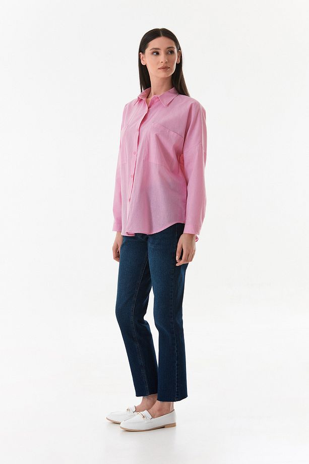 Basic Çift Cepli Oversize Gömlek - 3