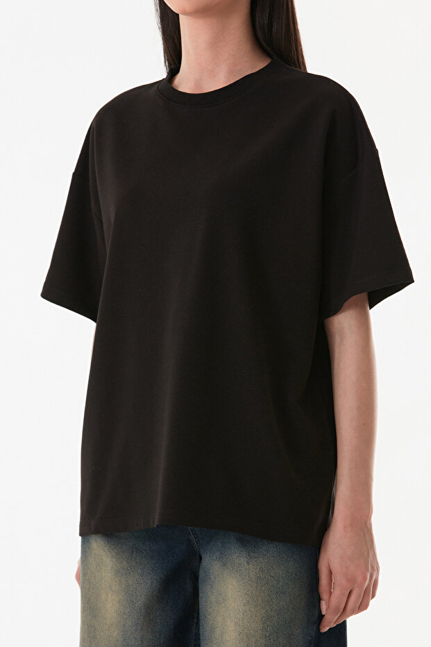 Basic Crew Neck Oversize T-Shirt - 7