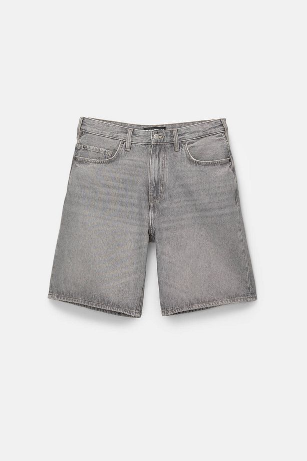 Standard fit denim bermuda şort - 6