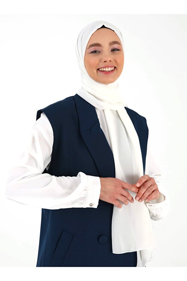 Chiffon Shawl - Cream- Tuva Shawl