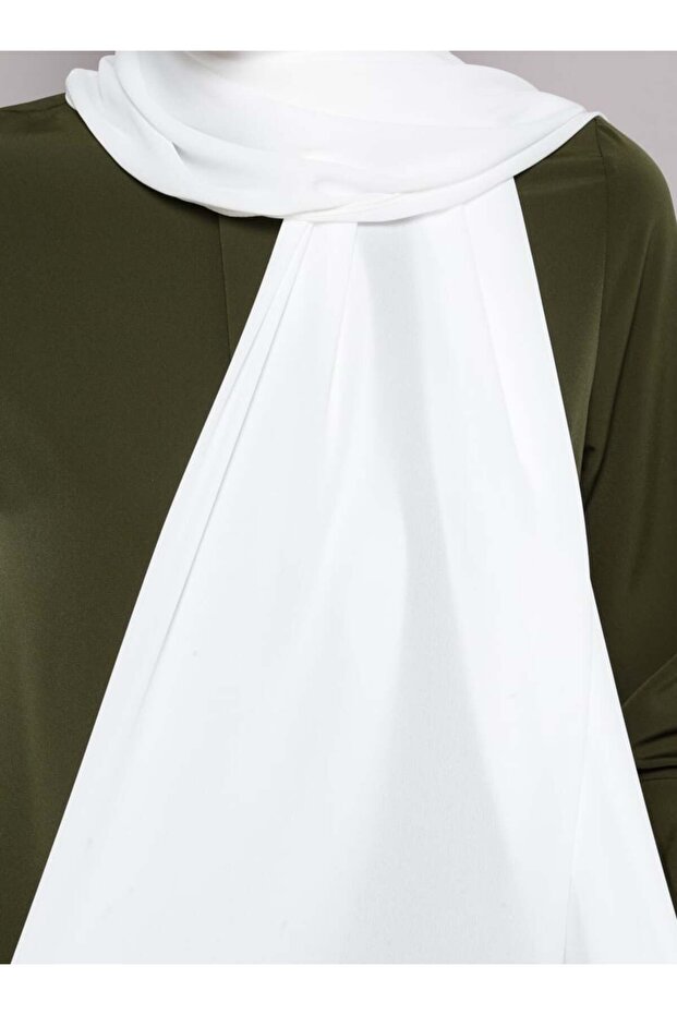 Krep Şal - Beyaz - Tuva Şal - 7