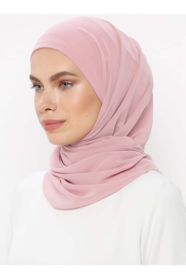 Bone Chiffon Shawl - Lilac - - 1