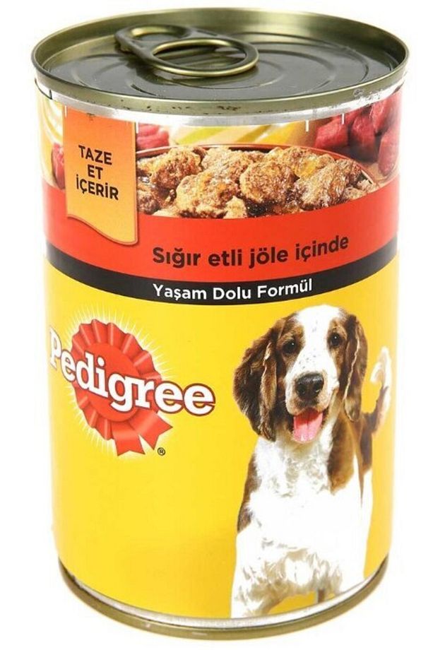 Biftekli Yetişkin Köpek Konserve Yaş Maması 12 X 400 gr - 1