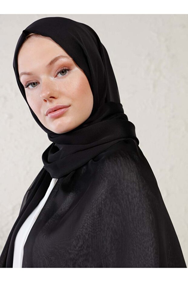 شال جانجان بطبقة مزدوجة - أسود - - 2