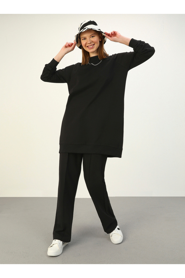 طقم رياضي أساسي مزدوج - أسود - بنين - 3