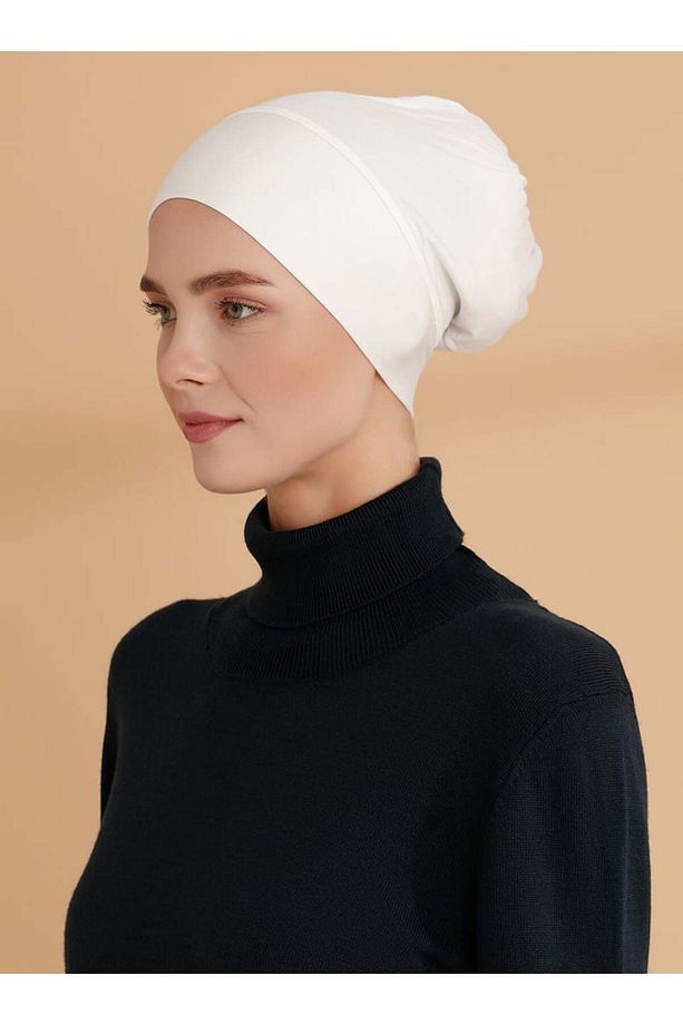 Xl Düz Geçme Bone - Krem - Tuva - 3