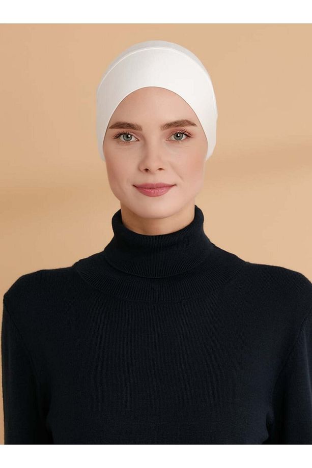 Xl Düz Geçme Bone - Krem - Tuva - 2