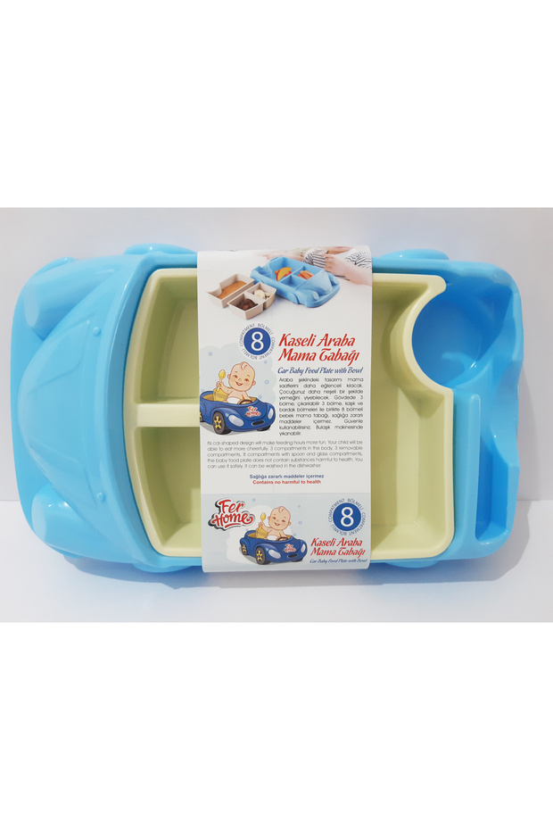 Çocuk İçin Araba Modelli Mama Tabağı 30x18 CM  Kahvaltı ve Yemek Tabağı Çocuklar İçin Tabldot Tepsi - 3