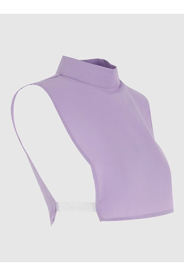 Guler din material de bumbac liliac - 4