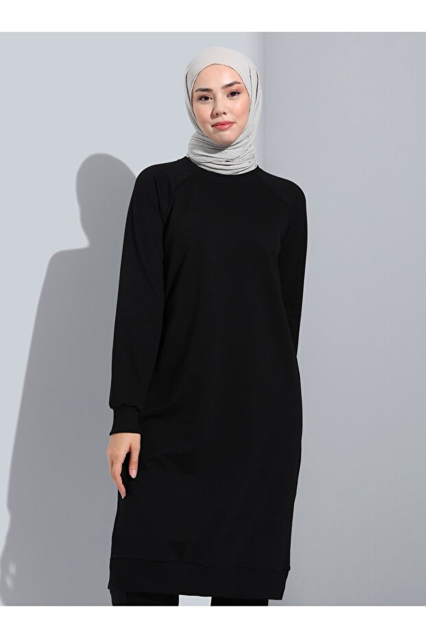 طقم رياضي أساسي طويل مكون من قطعتين - أسود - بنين - 7