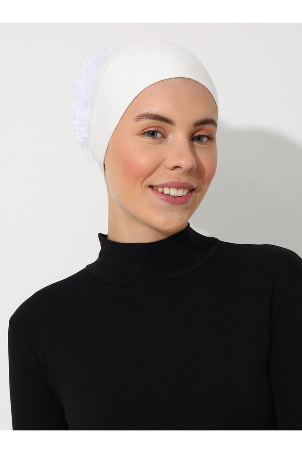 Cream Colored Stoppers Knobed Fit Bonnet - Canvas