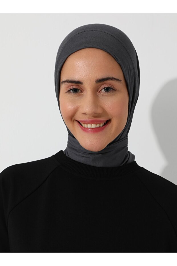 Dark Gray Canvas Combed Shawl - Practical Scarf