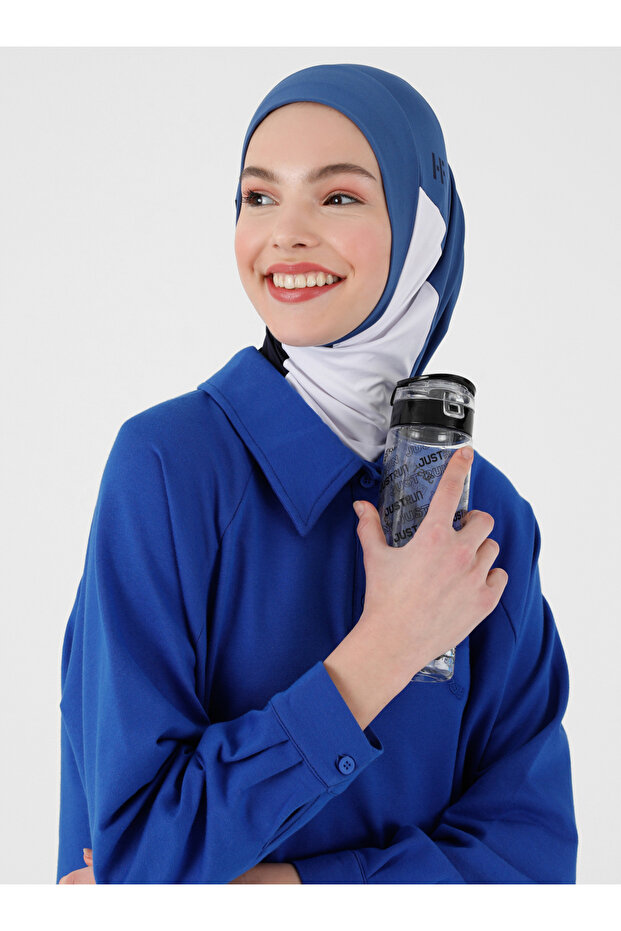 حجاب رياضي ملون - ST391 نيلي / أبيض / أزرق داكن ( 2939141/02/03 )