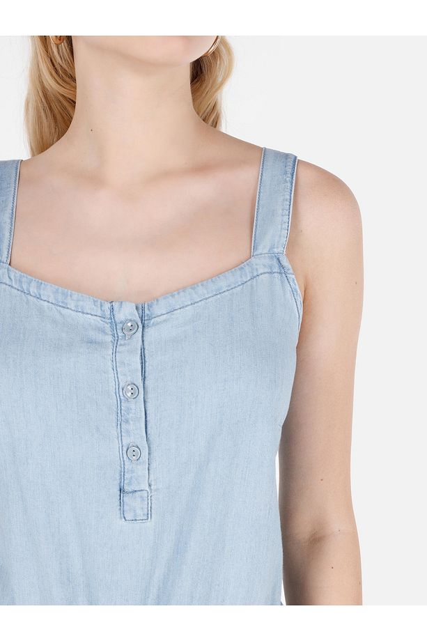 Regular Fit Kadın Mavi Jean Pantolon - 5
