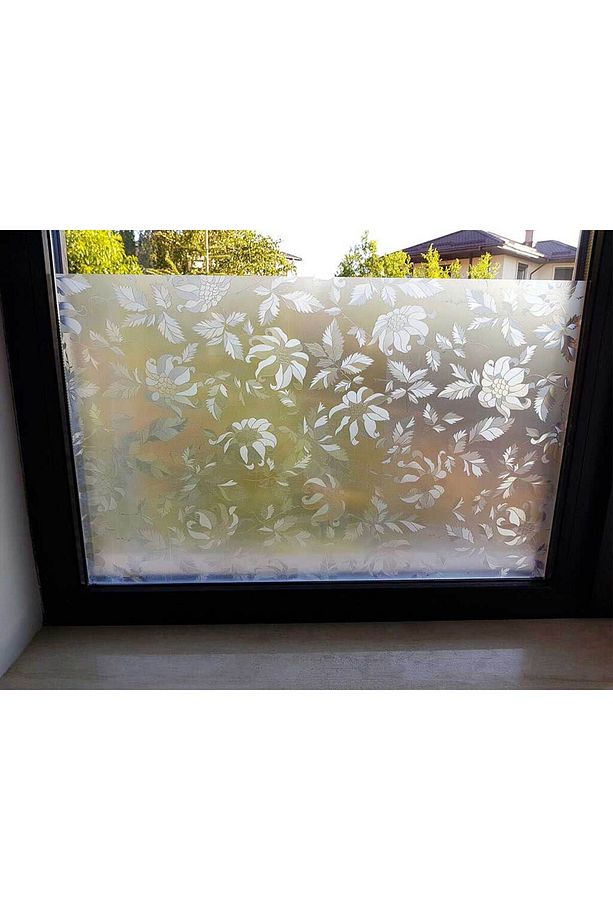 276-8325 Kendinden Yapışkanlı Cam Folyo Çiçek Desenli (67 CM X 2 MT) - 7