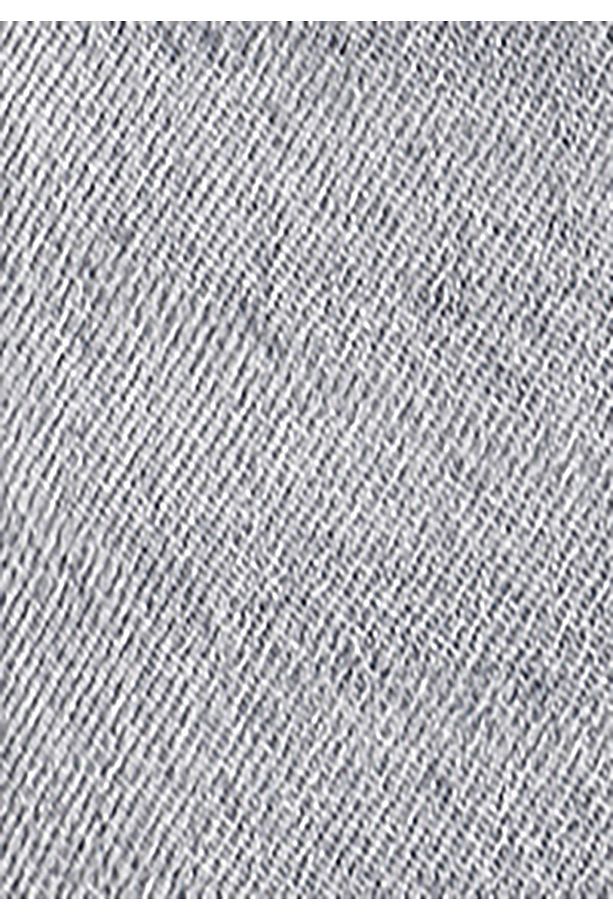 Regular Fit Orta Bel Erkek Gri Jean Şort - 7