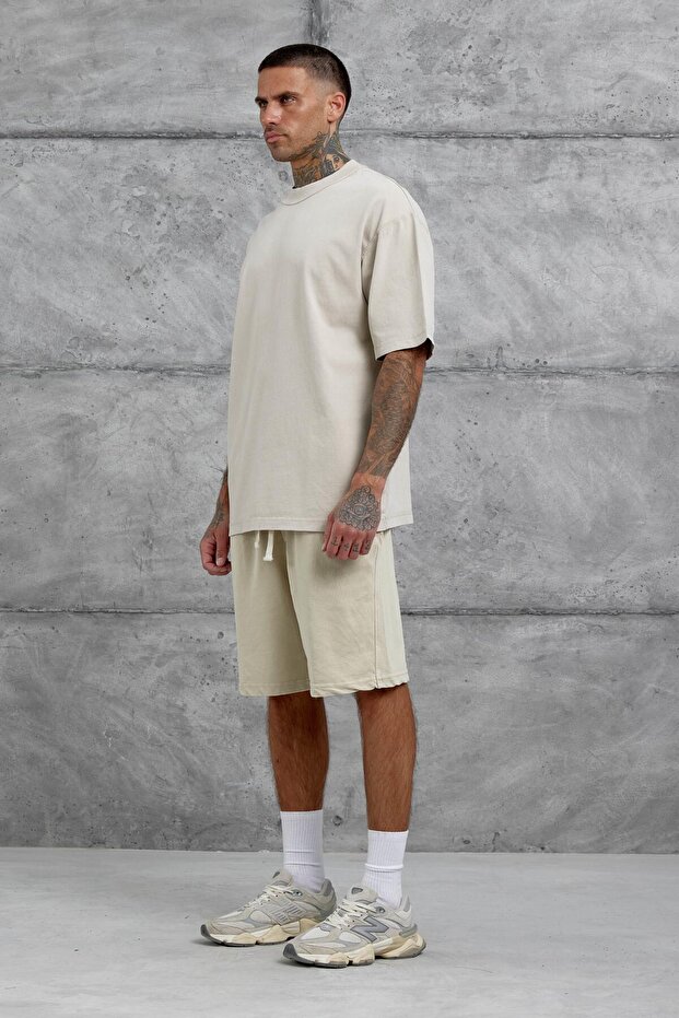 Krem Basic Oversize Tshirt - 6