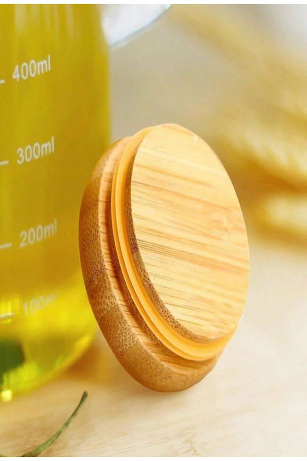 Bambu yağlık 1000ml tombul model cam - 4