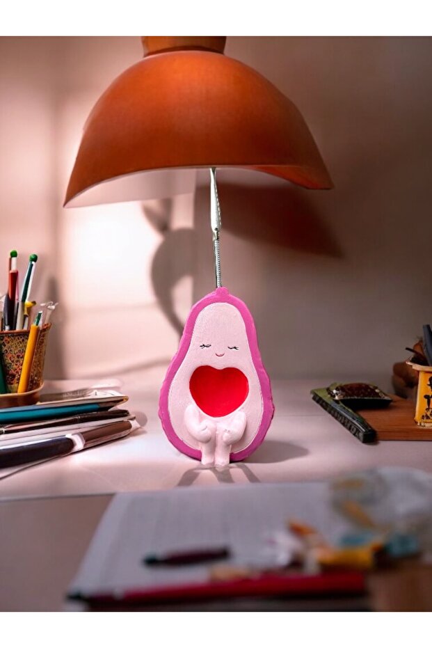 Kawaii Cute Pink Avocado Themed Photo and Note Holder - Office Desk Note Holder