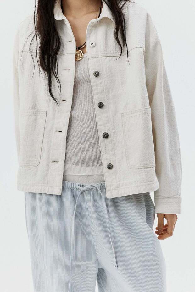 Denim drawstring trousers - 2