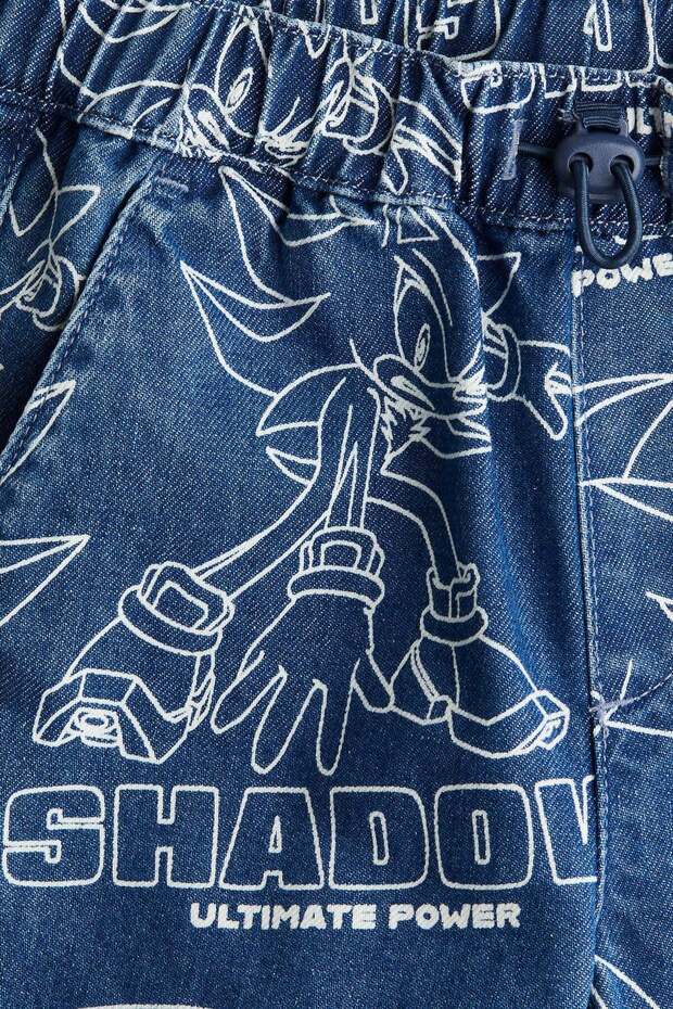 Printed denim joggers - 2