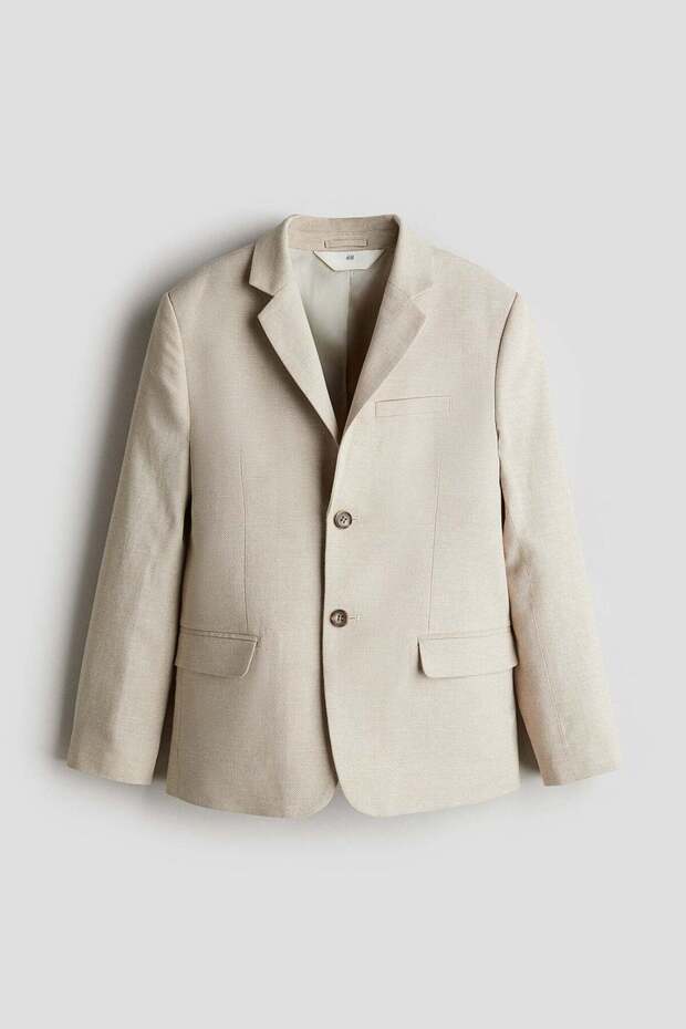 Linen-blend jacket