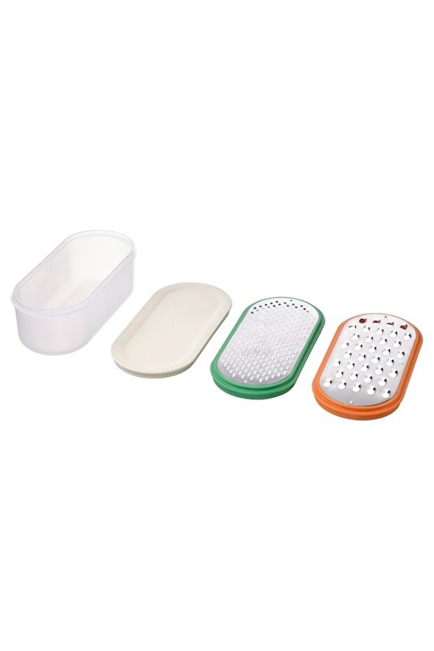 UPPFYLLD Grater with Container (Set of 4, Mixed Colours) – Convenient & Mess-Free Food Prep